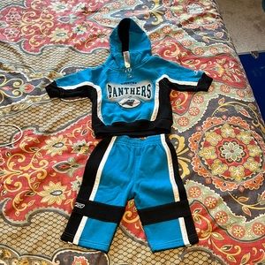 Carolina Panthers infant sweatsuit 3/6 month